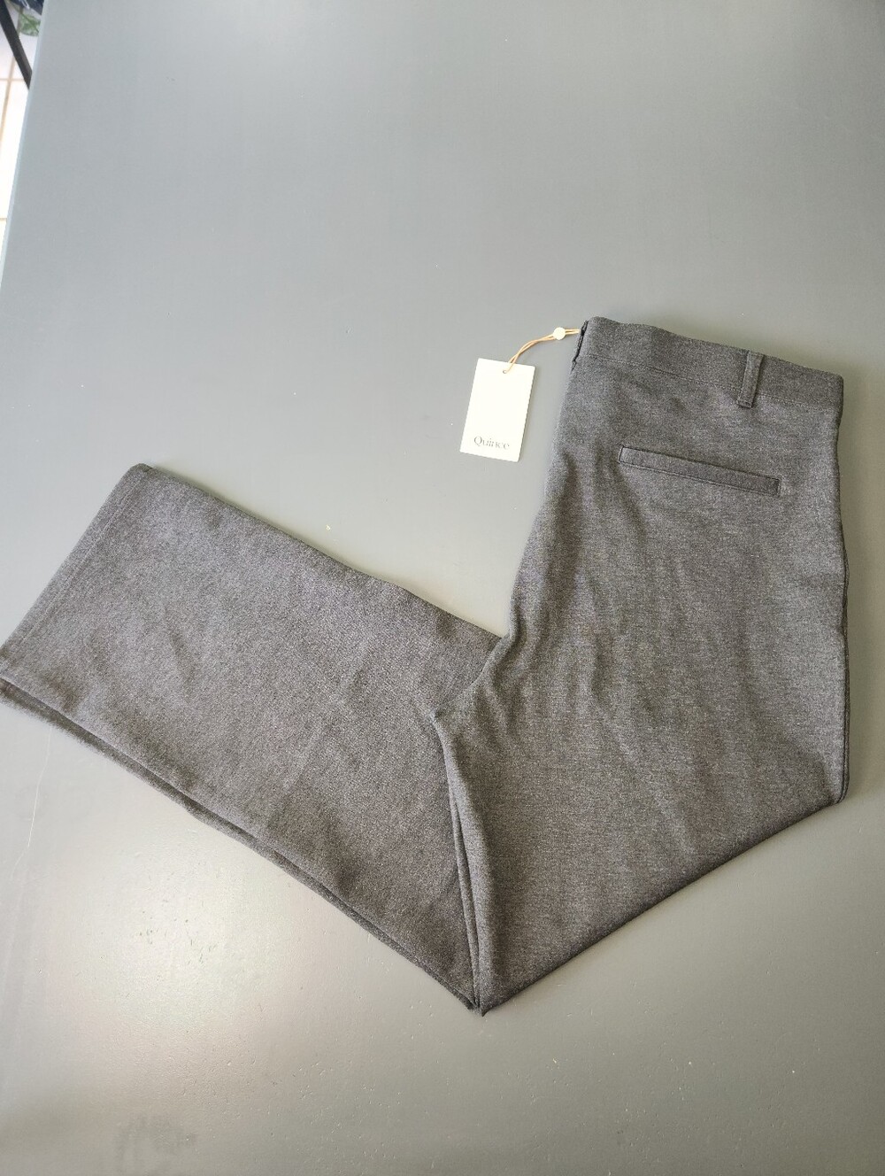 NEW Quince Charcoal Ponte Straight Leg Pull On Pants XLP Faux Pocket Business